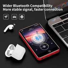 Load image into Gallery viewer, 80GB MP3 Player with Bluetooth and WiFi, 4.0&quot; Full Touchscreen Mp4 Mp3 Player with Spotify, Audible, Amazon Music, Android Music Player with Speaker, FM Radio, E-Book, Up to 512 GB (Red)
