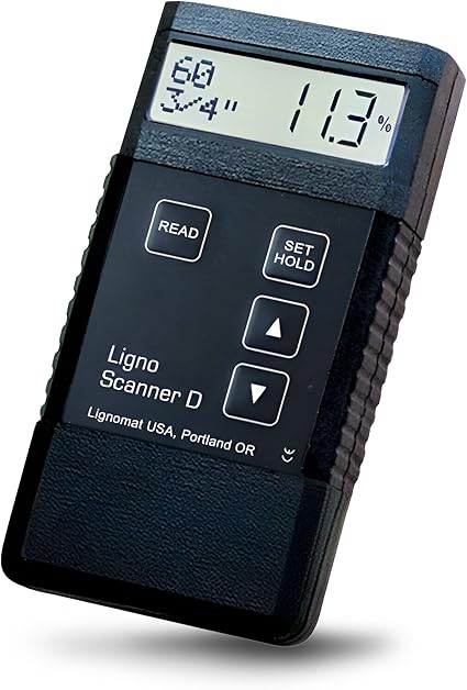 Ligno-Scanner D - Pinless Moisture Meter - Moisture Detector for Woodworking, Flooring, Inspections - Humidity Detection and Moist Meter for House, Wood, Drywall, Wall, Ceiling and Floor