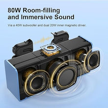Load image into Gallery viewer, DOSS SoundBox Ultra Bluetooth Speaker with 2.1 Sound Channel Audio, 80W Superior Sound with Deep Bass, Two DSP Technologies, 18H Playtime, Bluetooth 5.3, Wireless Speaker for Home, Office,Room-Blue
