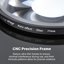 Load image into Gallery viewer, Walking Way Whirlpool Camera Effects Filter, Tunnel Vision Lens Filter, Spiral Halo Prism Lens Filter with Vortex and Circular Halo Frame Effect for Camera Lens (72mm)
