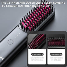 Load image into Gallery viewer, Wireless Hair Straightening Comb Anion,No Damage to Hair, Portable Straight Volume Dual-Purpose Hair Straightener Electric Hair Comb for Hairstyler Salon and Home Use
