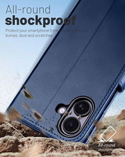 Load image into Gallery viewer, OCASE Compatible with iPhone 16 Wallet Case, PU Leather Flip Folio Case with Card Holders RFID Blocking Kickstand [Shockproof TPU Inner Shell] Phone Cover 6.1 Inch 2024, Blue
