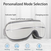 Load image into Gallery viewer, Nadie Eye Massager Smart Eye Massager with Heat Heated Eye Mask Massages Eye Muscles with Bluetooth Music Eye Massager with 5 Massage Modes and Vibration for Eye Strain Dry Eyes Migraines (White)
