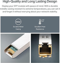 Load image into Gallery viewer, TP-Link TL-SM5310-T | 10GBase-T RJ45 SFP+ Module | 10G Copper SFP+ Transceiver | SFP+ to Ethernet | Plug and Play | Hot Pluggable | Up to 30m distance| | Durable Metal Casing | Versatile Compatibility
