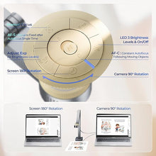 Load image into Gallery viewer, CZUR Fancy S Pro USB Document Camera for Teacher, 12MP 4K Webcam with Microphone and LED Light, Up to 60fps, Auto Focus, for Remote Teaching, Web Conference, for Mac and Windows, Black
