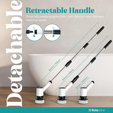 Load image into Gallery viewer, Electric Spin Scrubber - Electric Scrubber for Cleaning with 7 Replaceable Heads - Full-Body Waterproof Tub Scrubber with Long Handle - Electric Brush Cleaner for Bathroom
