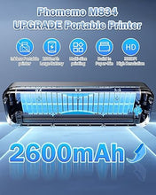 Load image into Gallery viewer, Phomemo M834 Ultra Portable Printer Wireless for Travel, Bluetooth Thermal Printer 8.5&quot; x 11&quot;&amp;A4, Compatible with iOS,Android &amp; PC,Inkless Mobile Printer for Travel,Office,School,Home,Black
