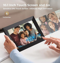 Load image into Gallery viewer, FRAMEO 10.1" Digital Picture Frame WiFi Smart Photo Frame Electronic Digital Picture Frames Load from Phone 1280x800 HD IPS Touch Screen,Auto-Rotate/Slideshow/Wall Mountable/Share Videos Photo-Black
