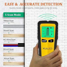 Load image into Gallery viewer, Stud Finder Wall Stud Detector Wood Sensor Beam Finder 5 in 1 Electric Multifunctional Wall Scanner with Digital LCD Display &amp; Sound Warning for Wood, Metal, Studs, Live AC Wires Magnetic Stud Sensor
