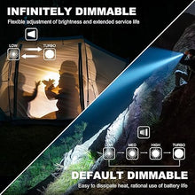 Load image into Gallery viewer, WUBEN T70 Rechargeable Flashlight, 4200 Lumens Super Bright Flashlight with Holster, USB-C Charging Flashlight with 6 Modes, IP68 Waterproof 5000mAh Flashlight for Camping, Searching, Hunting
