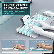 Load image into Gallery viewer, Wireless Keyboard and Mouse Backlits - Full-Sized Ergonomic Lighted Keyboard with Wrist Rest, Phone Holder,2.4GHz Rechargeable Silent Keyboard Mouse Combo for Computer, Laptop, PC, Mac -White
