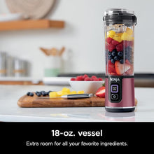 Load image into Gallery viewer, Ninja Blast Portable Blender, Cordless, 18oz. Vessel, Personal Blender For-Shakes and Smoothies, BPA Free, Leakproof-Lid and Sip Spout, USB-C Rechargeable, Dishwasher Safe, Metallic Cherry, BC151RD
