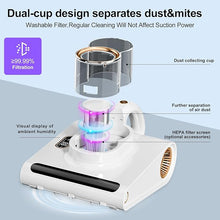 Load image into Gallery viewer, Bed Vacuum Cleaner,Handheld UV Mattress Vacuum Cleaner,Upgrade Double Dust Cup, 500W Powerful Suction Handheld VacuumsCleaner Machine for Bed,Sofas
