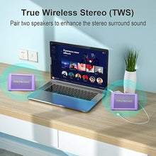 Load image into Gallery viewer, Prosonic BT3 Portable Wireless Bluetooth Speaker with 10W Stereo Sound &amp; Bass Boost -Rich Sound &amp; Intense Bass -Bluetooth 5.0 -Microphone -IPX5 - in &amp; Outdoor Speaker (Purple)
