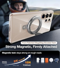 Load image into Gallery viewer, TORRAS Clear Magnetic Stand for Samsung Galaxy S25 Ultra Case, [Fit for Magsafe] [Military Grade Drop Tested] Ring Shockproof Translucent Slim Protective Case for Samsung S25 Ultra Case Ostand, Clear
