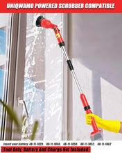 Load image into Gallery viewer, Electric Spin Scrubber Compatible for Milwaukee M18 18V Battery(Battery NOT Included), 1000 RPM Battery Powered Scrubber with Adjustable Extension Arm &amp; 8 Brushes &amp; Gloves for Tub/Tile/Floor
