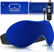 Load image into Gallery viewer, Heated Eye Mask, Dry Eye Mask Heat Eye Compress with Flaxseed, Warm Eye Compress Heating Pad with Temperature Timer Control for Sleep, Blepharitis, Dark Circles, MGD, Puffy Eyes (Blue)
