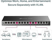 Load image into Gallery viewer, TP-Link TL-SG116E | 16 Port Gigabit Switch | Easy Smart Managed | Plug &amp; Play | 3 Year Manufacturer Warranty | Desktop/Wall-Mount | Sturdy Metal w/ Shielded Ports | Support QoS, Vlan, IGMP and LAG
