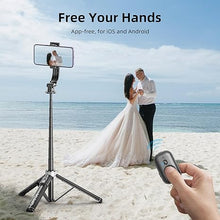 Load image into Gallery viewer, 51&quot; Selfie Stick Tripod, Extendable Cell Phone Stand with Remote, Aluminum Alloy Smartphone Travel Tripod Phone Stand for iPhone 15/14/13/12 Pro Max, Samsung, Huawei, GoPro
