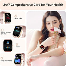 Load image into Gallery viewer, Smart Watch for Women Android &amp; iPhone, Alexa Built-in, IP68 Waterproof Activity Fitness Tracker with Bluetooth Call (Answer/Make), 1.8&quot; Smartwatch with Heart Rate/SpO2/Sleep Monitor, 100+ Sports Mode
