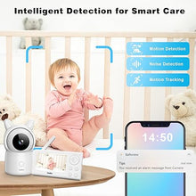 Load image into Gallery viewer, Baby Monitor, 4.3&quot; Video Baby Monitor with 1080P Camera, Smart 2.4G WiFi Audio Monitor with Remote PTZ, Night Vision, 2-Way Talk, Sleep Mode, RGB Night Lights, Lullabies &amp; 1000ft Range, APP Control

