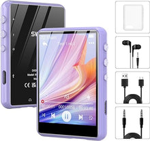 Load image into Gallery viewer, MP3 Player Bluetooth 5.3, SWOFY 64GB Mp3 Music Player with Touch Screen, Portable Digital Audio Player with HD Speaker FM Radio, Support up 128GB Purple
