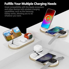 Load image into Gallery viewer, 2025 Upgraded 3 in 1 Charging Station for Apple Devices, Fast Magnetic Mag-Safe Wireless Charger Stand for iPhone 16/15/14/13/12 Series &amp; Apple Watch 1-9/Ultra &amp; AirPods Pro (Gold)
