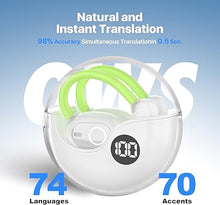 Load image into Gallery viewer, Translation Earbuds, Language Translator Earphone in Real Time Supports 144 and 8 Offline 3-in-1 OWS Translation Earbuds fit iOS &amp; Android Ideal for Travel and Business (Milky White)
