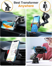 Load image into Gallery viewer, VANMASS [True Military-Grade] Car Phone Holder [2024 Best Suction &amp; Clip] Cell Phone Mount for Dashboard Windshield Vent Truck Cradle Dash Stand for iPhone 15 Pro Max 14 13 12 Android, Red
