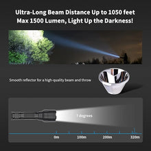 Load image into Gallery viewer, Super Bright Flashlight NT23 1500 Lumens Small Tactical Flashlights with Clip, Long Beam Distance, 4 Light Modes with Mode Memory, IP68 Waterproof, for Camping Hiking Emergency Use
