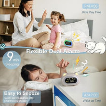 Load image into Gallery viewer, Alarm Clock for Kids, Ok to Wake Clock for Kids with Eye Protection Sleep Training Auto Off Feature 10 Night Light Dual Alarm, Kids Alarm Clock for Girls and Boys, Cute Cat
