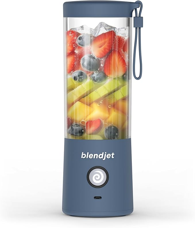 BlendJet Portable Blender for Smoothies & Shakes - 16oz BlendJet 2 Cordless Personal & Small Blender, USB-C Rechargeable & Self Cleaning - Quiet Mini Travel Blender with Stainless Steel Blade (Cloud)…