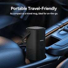 Load image into Gallery viewer, raydrop Portable Mini HEPA Air Purifier, Cordless Car Air Purifier, Small Personal Desk Air Purifier for Travel Bedroom Office Room Dorm, Rechargeable, Aromatherapy (Black)
