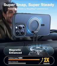 Load image into Gallery viewer, TORRAS Stronger Magnetic &amp; Shockproof iPhone 16 Pro Case, Military Grade Drop Protection, Compatible with MagSafe, Slim Anti-Scratch, Translucent Matte Black
