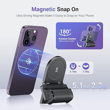 Load image into Gallery viewer, JJC Magnetic Phone Camera Grip Handle with Wireless Shutter Remote, Magsafe Camera Handle Bluetooth Bracket for iPhone Android Smartphone with 1/4” Tripod Screw for Video Photo Shooting (Black)
