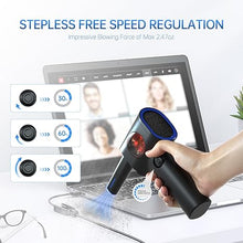 Load image into Gallery viewer, ATEngeus Compressed Air Duster, Stepless Speed Electric Air Duster with Storage Case, Cordless Air Duster with LED Replace Canned Air, 6 Accessories Air Blower, Keyboard Cleaner for Car, PC, Home
