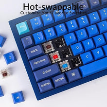 Load image into Gallery viewer, Keychron Q3 Wired Custom Mechanical Keyboard Knob Version, TKL Tenkeyless QMK/VIA Programmable Macro with Hot-swappable Gateron G Pro Red Switch Double Gasket Compatible with Mac Windows Linux (Blue)
