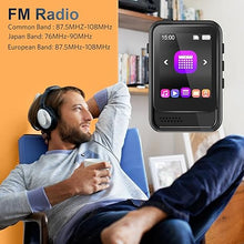 Load image into Gallery viewer, MP3 Player with Bluetooth,Portable Full Touchscreen Music Player with Speaker and Micro SD Card Slot,MP4 Player with FM Radio,Voice Recording,Earphone,for Kids and Outdoors,Max 256GB Expand
