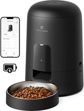 Load image into Gallery viewer, PETLIBRO Automatic Cat Feeder, Wi-Fi Rechargeable Cat Food Dispenser Battery-Operated with 30-Day Life, AIR 2.4G Wi-Fi Timed Pet Feeder for Cat &amp; Dog, 2L Auto Cat Feeder, Black
