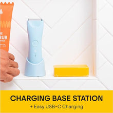 Load image into Gallery viewer, MERIDIAN Trimmer Plus Body Hair Manscaping Trimmer, Adjustable Guard, USB C Charging, Flash Light, Travel Lock, Charging Dock, Bikini Trimmer, Mens Body Hair Trimmer - Sky
