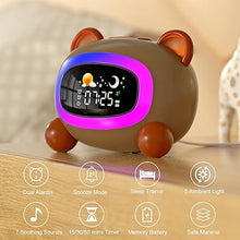 Load image into Gallery viewer, Ok to Wake Clock for Kids, Sleep Training Clock for Toddlers, Children&#39;s Sleep Sound Machine with Night Light, Kids Alarm Clock for Bedroom,Birthday Gift for Boys Girls
