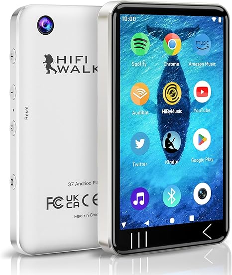G7 MP3 Player with Spotify and Camera, MP3 Player with Bluetooth and WiFi, Android Mp3 Player 144GB Spotify MP4 Player with Speaker, Spotify, Amazon Music, YouTube, Audible