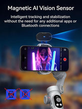 Load image into Gallery viewer, 3-Axis Phone Gimbal, Gimbal Stabilizer for iPhone w/AI Vision Sensor, Portable Gimbal for iPhone/Andriod, iPhone Gimbal Built in Fill Light Perfect for TikTok YouTube-Smart AI XPro Grey
