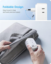 Load image into Gallery viewer, European Travel Plug Adapter, LENCENT International Type-C Foldable Power Plug with 4 Outlets, USB C Charger Adaptor, US to Most of Europe EU Iceland Spain Italy France Germany, Cruise Ship Approved
