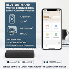 Load image into Gallery viewer, HPRT MT810 Portable Printers Wireless for Travel, Bluetooth Printer Compatible with Android iOS Phones &amp; Laptops Support 8&quot; &amp; 4&quot; Thermal Roll Paper Suitable for Home Vehincles Office Business
