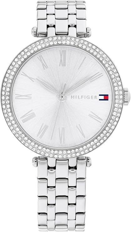 Tommy Hilfiger Women's Watch - Classic 3H Quartz Watch - Stainless Steel Wristbrand - Water Resistant up to 3 ATM/30 Meters - Premium Fashion Timepiece with Day to Night Versatility - 34mm