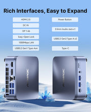 Load image into Gallery viewer, ACEMAGIC M5 Mini PC i7-14650HX(Beat i5,16C/24T,30MB Smart Cache,up to 5.2GHz), 32GB DDR4 1TB NVMe PCIe4.0 SSD Mini Computers, Pre-Installed Win11Pro BT5.2 WiFi6 Desktop, Support Triple 4K Display
