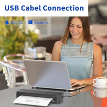 Load image into Gallery viewer, JADENS Bluetooth Thermal Printer, Support 8.5&quot; X 11&quot; US Letter, Portable Printers Wireless for Travel, Inkless Printer Compatible with iOS, Android, Mobile Printer for Home, Office, School
