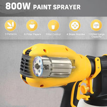 Load image into Gallery viewer, Paint Sprayer Guns for De-Walt 20V MAX Battery Power Electric Spray 1200ml High Capacity Paint Gun Container with 4 Nozzles Easy to Clean for Furniture Cabinets Fence Walls Door Works Garden Chairs
