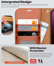 Load image into Gallery viewer, OCASE for iPhone 16 Case Detachable Wallet Case with Card Holder, 2 in 1 Pu Leather Flip Folio with RFID Blocking Stand Wrist Strap Shockproof Phone Cover 6.1 Inch 2024, Brown
